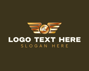 Premium - Elegant Wings Coin logo design