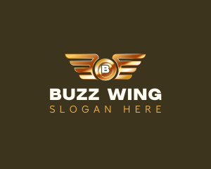 Elegant Wings Coin logo design