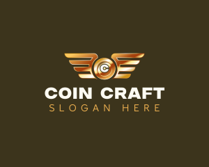 Elegant Wings Coin logo design