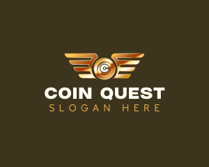 Elegant Wings Coin logo design