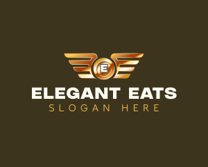 Elegant Wings Coin logo design