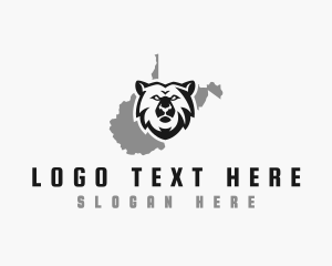 Map - West Virginia Black Bear logo design