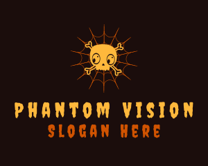 Phantom - Halloween Web Skull logo design