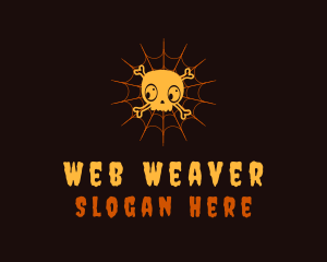 Halloween Web Skull logo design