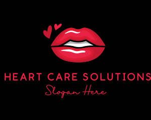 Red Sexy Lips Cosmetics logo design