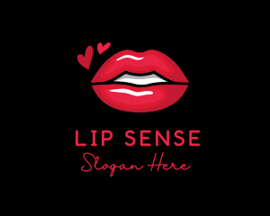 Red Sexy Lips Cosmetics logo design