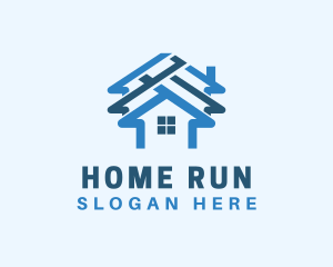 Blue Home Roofing logo design