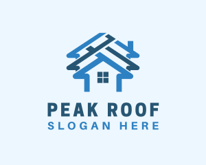 Blue Home Roofing logo design