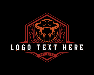Ox - Animal Bull Farm logo design