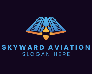 Aeronautical - Fast Airplane Flight logo design