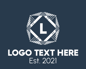 Line - Geometric Line Lettermark logo design