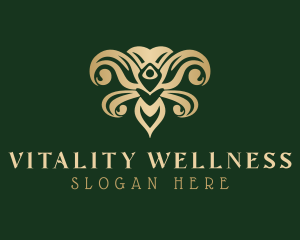 Gold Nature Wellness  logo design