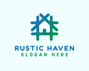 House - Gradient Home Real Estate logo design