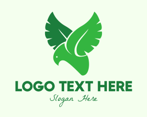 Wild - Green Eco Bird logo design