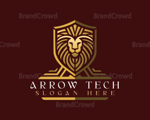 Lion Shield Crest Logo