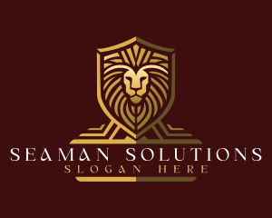 Lion Shield Crest Logo