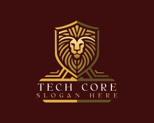 Lion Shield Crest Logo