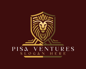 Lion Shield Crest logo design