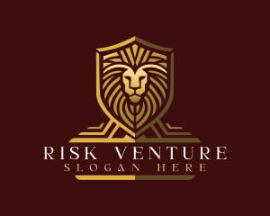 Lion Shield Crest logo design