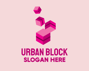 Block - Isometric Building Block logo design