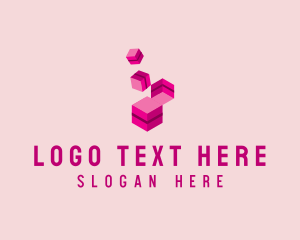 Block - Isometric Building Block logo design