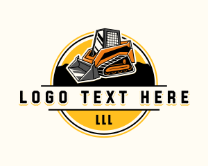 Skidsteer - Truck loader Construction logo design