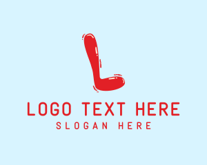 Juice - Liquid Beverage Letter L logo design