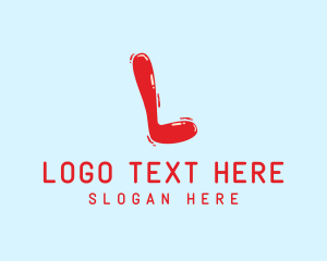 Liquid Beverage Letter L logo design