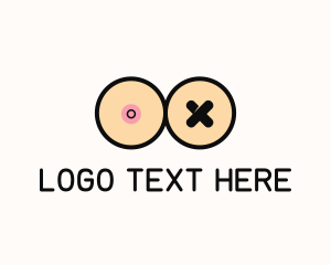 Lingerie - Boobs Nipple Tape logo design