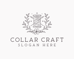 Floral Sewing Thread logo design