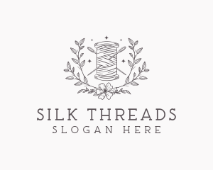 Floral Sewing Thread logo design