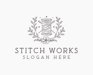 Alterations - Floral Sewing Thread logo design