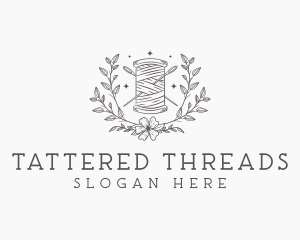 Floral Sewing Thread logo design