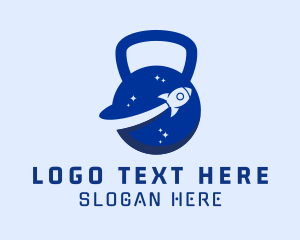 Weightlifting - Space Galaxy Kettlebell logo design