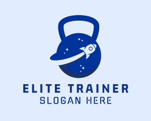 Space Galaxy Kettlebell logo design