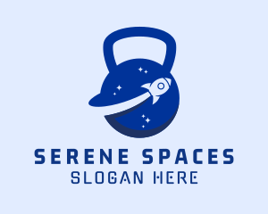 Space Galaxy Kettlebell logo design