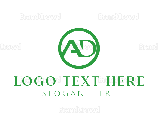 Professional Monogram Letter AD Logo