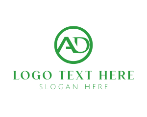 Simple - Professional Monogram Letter AD logo design