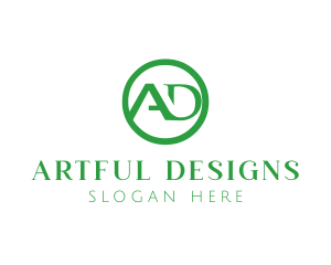 Professional Monogram Letter AD logo design