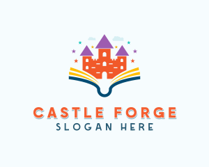 Castle Book Learning logo design