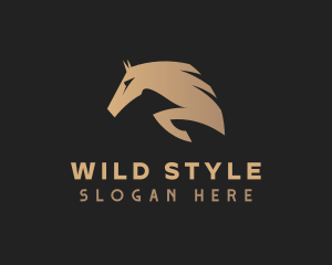 Horse Equestrian Stallion logo design