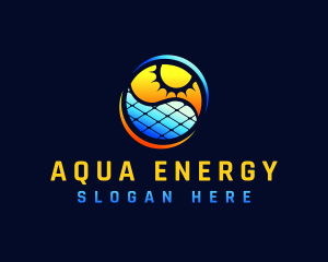 Solar Panel Energy Sun logo design