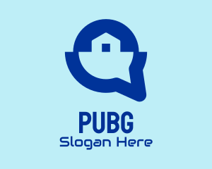 Mobile Application - Blue House Listing App logo design