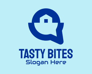 Subdivision - Blue House Listing App logo design