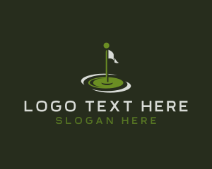 Golf Course - Golfing Golf Flag Sport logo design