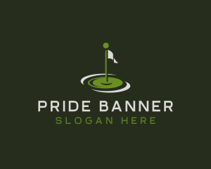 Golfing Golf Flag Sport logo design