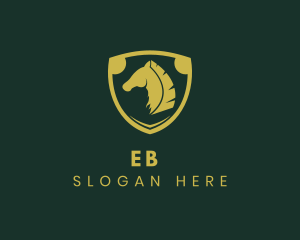 Gold - Shield Horse Stable logo design