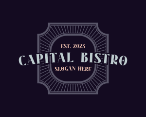 Bistro Style Badge logo design