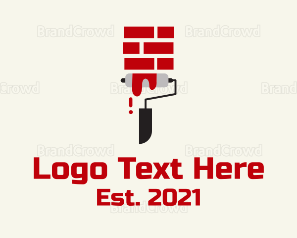 Brick Paint Roller Logo