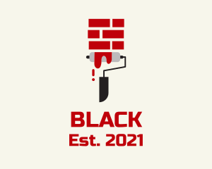 Housing - Brick Paint Roller logo design